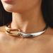 N11497 Exaggerated Metal Style Three Dimensional Buckle Necklace with Light Luxury and Unique Design Sense Hip Hop_ipsvogv.com