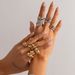 Jewelry Baroque Inlaid Pearl Geometric Irregular Alloy Ring Set_ipsvogv.com