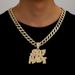 Full Diamond Letter SELFMADE Alloy Pendant Hip Hop Cuban Chain Men's Necklace Extraordinary Personality_ipsvogv.com