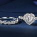 Sanjie Creative Silver Pair Love Shaped Luxury Proposal Engagement Full Diamond Ring Fried Dough Twists Lady Jewelry_ipsvogv.com