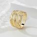 Cao Shi Double Gold Textured Universal For Men And Women Fashion Exaggerate Ring Headpiece_ipsvogv.com