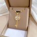 Steel 【 Titanium 】 Flower Key Light Luxury Temperament Gorgeous Full Diamond Necklace Women's Versatile Collarbone 【 】 【 】 【 】_ipsvogv.com