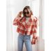 Women's Clothing New 2024 Fashion Suit Collar Plaid Printed Wool Coat_ipsvogv.com