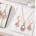 New summer classic trend butterfly necklace bracelet earrings personality versatile multi color oil drop diamond jewelry_ipsvogv.com