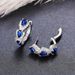 Cao Shike Laiyin Blue New Zircon Elegant Celebrity Accessories Magazine Earrings_ipsvogv.com