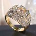 trendy Hip-hop Zircon New Men's Gold-plated Ring_ipsvogv.com
