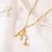 Fashionable ins style with 26 tassel letter pendants, niche design, titanium steel necklace, women's non fading jewelry_ipsvogv.com