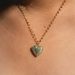 Women's Jewelry Natural Stone Diamond Heart Opening And Closing Necklace Female Peach Heart Opening And Closing Popular Necklace_ipsvogv.com