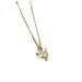 Lucky four-leaf clover necklace women's gold-plated cat's eye exquisite petal clavicle chain simple temperament women's new necklace_ipsvogv.com