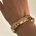 Women’s Jewelry Set Fashion Electroplated Titanium Steel Micro Inlaid Zircon CNC Pink Coral Zircon Bracelet_ipsvogv.com