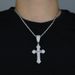 Hip Hop New Cross Zircon Pendant Diamond Studded Full Diamond Men's Necklace_ipsvogv.com