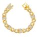 Full Diamond Creative Splicing 8-Character Pig Nose Buckle Hip Hop Men's Personalized Trendy Bracelet Accessories_ipsvogv.com