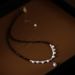 Alien Baroque Freshwater Pearl Necklace For Women's Qualities Net Red Spinel Cut Black Crystal Beaded Clavicle Chain_ipsvogv.com