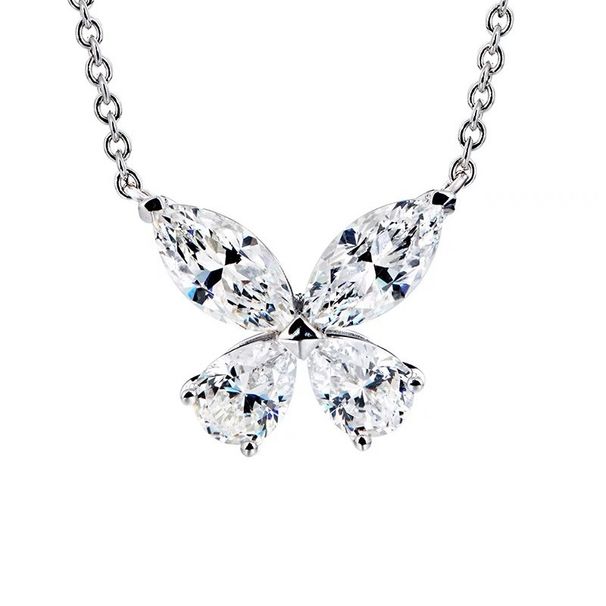 Year's New Sparkling Butterfly S Pure Silver Necklace For Women's High End Design, Horse Eye Zircon, Hot Selling_ipsvogv.com
