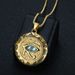 Ancient Egyptian Of Horus Jewelry Titanium Steel Gold Plated Blackened Eagle Head God Eye Pendant Necklace_ipsvogv.com