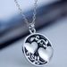 Platform Couple Collar Double Love Sisters Tree Necklace 0680_ipsvogv.com