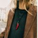 N11939 simulated enamel vegetable layered with ZA minimalist design, cute red chili pendant necklace_ipsvogv.com