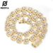 Men's Jewelry Rock Sugar Zircon Necklace Hip Hop Jewelry K Gold Men's Necklace High End Niche_ipsvogv.com