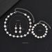 2024 New Bride Fashion Flower Inlaid Necklace Earrings Bracelet Three-Piece Set Direct_ipsvogv.com