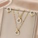 Women's Jewelry Full Diamond Geometric Ring Matching Earrings Bracelet Titanium Steel Fashion Lucky Clavicle Chain Necklace Versatile Jewelry_ipsvogv.com