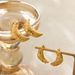 Fashion Personality Cold Style High Grade Copper Plated Real Gold Pleated Irregular Ox Horn Earrings_ipsvogv.com