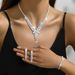 New Yiwu Small Earrings Necklace Bracelet Set High-end Zircon Wedding Jewelry_ipsvogv.com