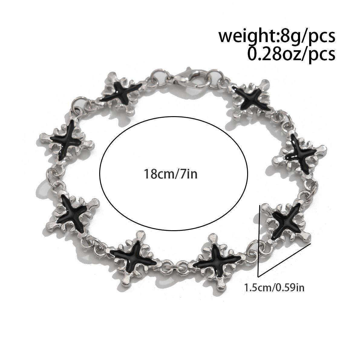 Hip Hop Niche Oil Drip Cross For Men Fashion Personality Simple Beaded Bracelet Men's Hot Selling Hand Jewelry_ipsvogv.com
