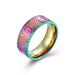 Stainless steel jewelry supply fingerprint vortex titanium steel ring ring men's niche cultural hand jewelry_ipsvogv.com