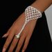 Fashion Personalized Mesh Water Chain With Finger Back, Trendy Style Full Dia Accessories_ipsvogv.com