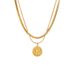 Women's Jewelry Retro Double Layered Devil's Eye Snake Bone Necklace Light Luxury High End Design Versatile Clavicle Chain_ipsvogv.com