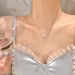 Pure Silver Cat Eye Stone Bow Necklace, Niche Design, Ins Temperament, Gentle And High-end Feeling, Collarbone Chain_ipsvogv.com