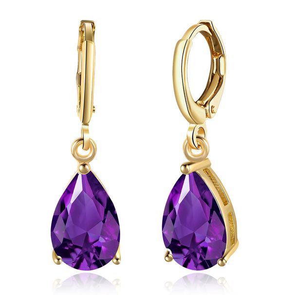 Women's Jewelry Zircon Ear Clips Teardrop Shaped Diamond Ear Clips_ipsvogv.com