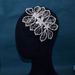 Women's Jewelry Floral Crystal Hair Comb With Leaf Design - Elegant Bridal Hair Accessory For Weddings, Parties, And Special Occasions_ipsvogv.com