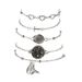 Hot Selling New Sparkling Diamond Love Cross Bracelet, Shell Fish Tail Pendant, Five Piece Set Bracelet_ipsvogv.com