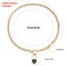 Simple Black Concentric Lock Fritillary Necklace, Temperament Metal Thick Aluminum Chain Sweater Chain For Women_ipsvogv.com