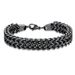 Stainless Steel Fashion Hip-Hop Double Row Front And Back Chain Men's Personality Punk Braided Bracelet Jewelry_ipsvogv.com