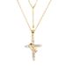 S925 Sterling Silver Crown Cross Necklace Pendant Personality Rotating Circle Clavicle Chain_ipsvogv.com