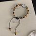 Men And Women's Jewelry Fashion Bracelet Stainless Steel Personality Cross Black Gallstone Splicing Tiger Eye Stone_ipsvogv.com