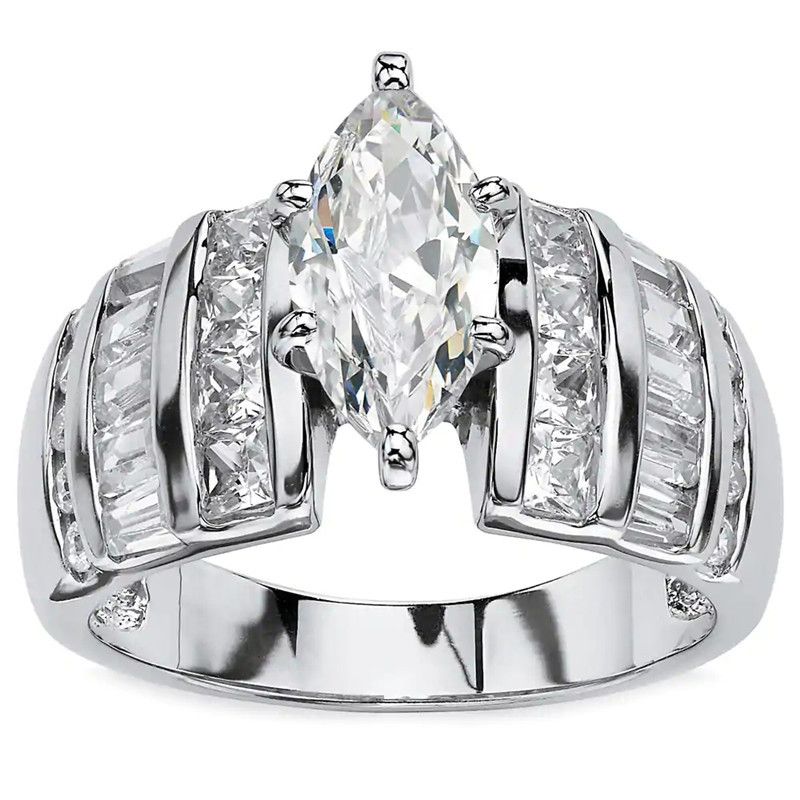 Cao Shi's New Product Recommendation: Full Diamond Horse Eye Shaped Zircon Ring For Women's Company Annual Meeting_ipsvogv.com