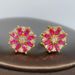 best Selling Sunflower Earrings Inlaid With Myanmar Pigeon Red Zircon Earrings Gold Diamond Earrings_ipsvogv.com