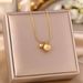 Matte Round Bead Necklace For Women, New Titanium Steel Color Not Fading, Light Luxury Niche Design, Collarbone Chain,_ipsvogv.com