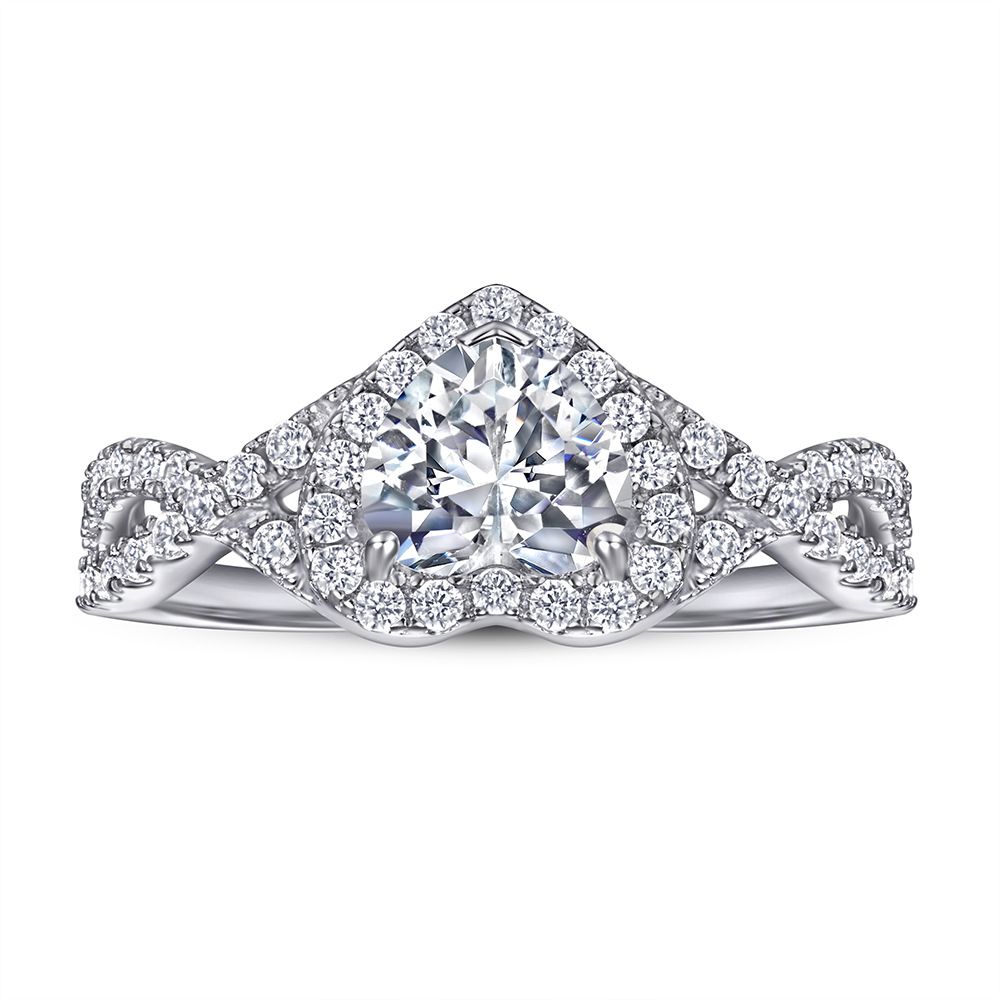Women's Jewelry Accessories S925 Silver Ring Fashion Zircon Love Silver Ring_ipsvogv.com
