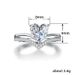 Caoshi Luxury Crown Valentine's Day New Micro Inlaid V-shaped Love Ring Kwai Live Online_ipsvogv.com