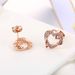 Women’s Jewelry Set Fashion fashion heart shaped earrings and necklace jewelry set zircon micro inlaid real gold plated_ipsvogv.com