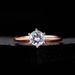 Classic fashionable and simple women's ring Zircon micro inlaid rose gold plated engagement ring_ipsvogv.com