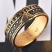 The Treaty Between United States And The Delaware Tribe: Howling Wolf Carving, Dollar Coin Pattern, Men's Ring_ipsvogv.com