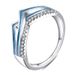 Sanjie's New Pure Cross Drip Oil SHEIN Copper Ring Zircon Jewelry For Women_ipsvogv.com