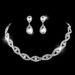 European & American Style Bridal Jewelry Set - Necklace, Bracelet, Earrings & Ring (4-Piece, Evening Dress Accessories)_ipsvogv.com