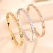 Korean Version Titanium Steel For Women, Not Fading, Honeycomb Inlaid With Diamonds, Fashionable And Personalized Wave_ipsvogv.com