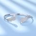 Using Crystal Elements Feather Bracelet For Women Full Diamond Light Luxury Open Bracelet High End Feel_ipsvogv.com